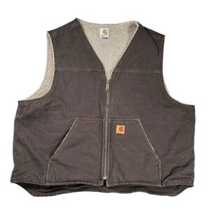 Carhartt Dark Brown Sherpa Vest